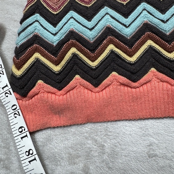 Missoni X Target Chevron Knit Long Sleeves Longline Full Zip Hoodie Jacket Large - Picture 14 of 16
